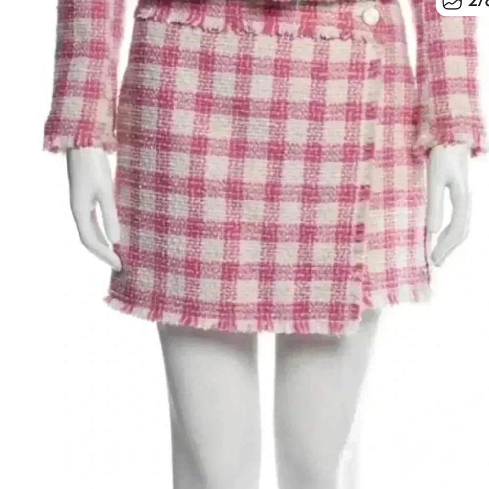 House of Harlow 1960 Pink and White Tweed Mini Skort